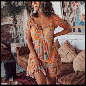 Love Child Floral Print Mini Dress